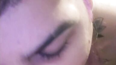 Sissy Tranny Solo while Sucking Dildo - 5 image