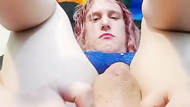 Trans Annie Shows off Cock and Takes Anal Training to Extreme - 12 image