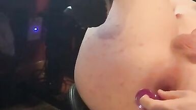 Goth Femboy Training his Virgin Asshole - 3 image