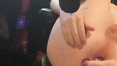 Goth Femboy Training his Virgin Asshole - 5 image