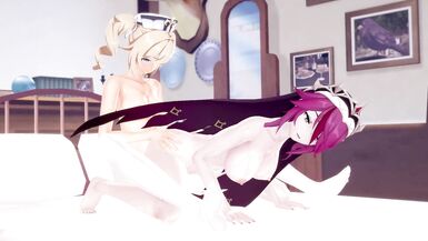 Genshin Impact - Futa Barbera Bang Rosaria - 5 image