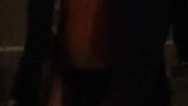 public exhibitionist dressed red body lingery - 5 image