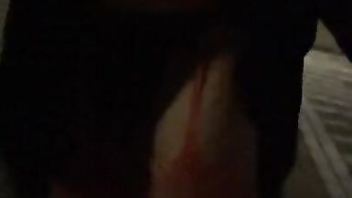 public exhibitionist dressed red body lingery - 6 image