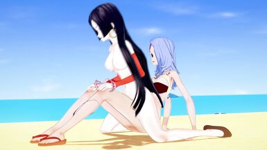One Piece Futa - Boa Hancock creampied by Nojiko - 8 image