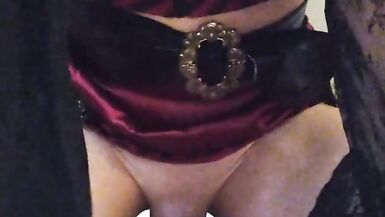 Femboy, dressed as a pirate, taking on huge dildo and massive cum after 11 days in chastity - 10 image