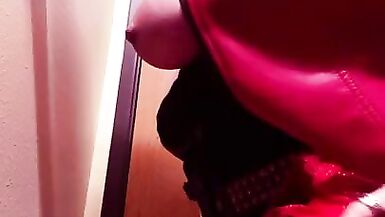 Bree Orlock in a Harley Quinn cosplay sucks dildo - 9 image