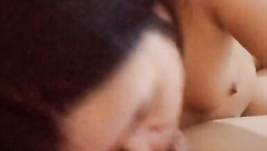 Gorgeous Hot Asian Trans Girl Love to suck and fuck by Asian Guy Cum in Mouth - 6 image