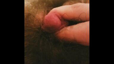 playing with my little dick in the bathtub hairy trans masc - 1 image