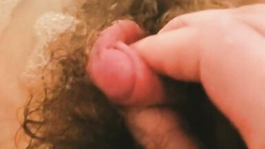 playing with my little dick in the bathtub hairy trans masc - 11 image