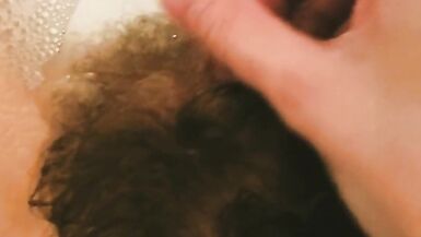 playing with my little dick in the bathtub hairy trans masc - 5 image