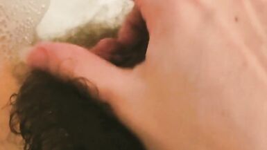 playing with my little dick in the bathtub hairy trans masc - 7 image