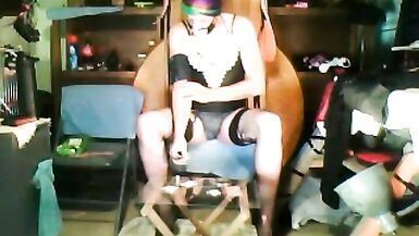 Slamming Black Dildos