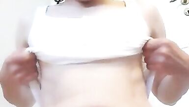 Stripping  and see my cum - 15 image