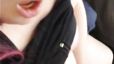 BBW Shemale Slaps Big Cock in your Face POV Cumshot - 7 image