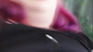 BBW Shemale Slaps Big Cock in your Face POV Cumshot - 8 image