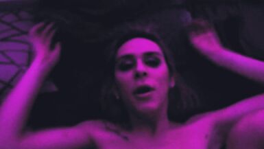 Fetish Leather Blonde Tranny Hot Bridget suck Big Horny Dick and Hard Fuck her Ass Amateur Shemale - 11 image