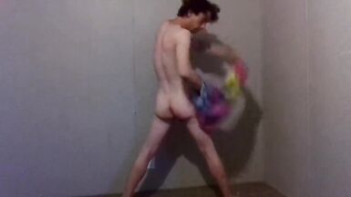 Trying Clothes; Playing, Dressing And Undressing - Tye Dye T-Shirt pt 15 - 3 image