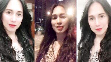 beautifull ladyboy masturbate and show her cock in public - 15 image