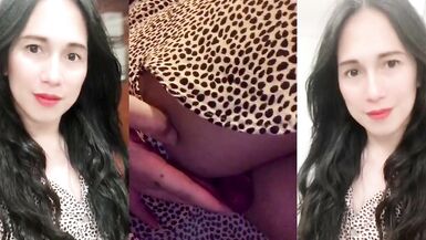 beautifull ladyboy masturbate and show her cock in public - 3 image