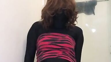 Fetish tranny hands free cum riding butt plug - 3 image