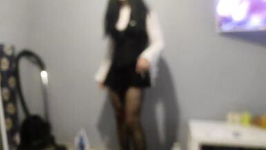 Sissy in new tights and shoes when the wife is not at home - 8 image