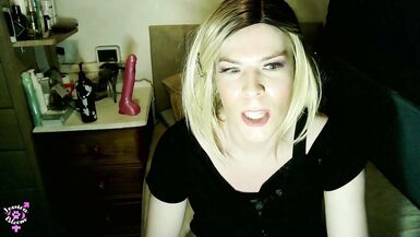 Jessica Bloom Selfsuck & Self Facial Cumeating Sissy! - 14 image