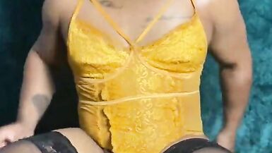 Shooting my sissy cum - 3 image