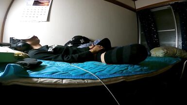 With new striped thigh high socks! Part2 20211002-2