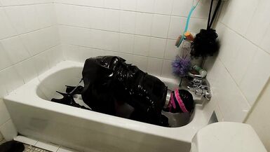 Sissy Maids Self Bondage Enema - 5 image