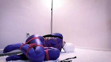 Selfbondage in purple bodysuit (part 2) - 12 image