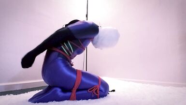 Selfbondage in purple bodysuit (part 2) - 13 image