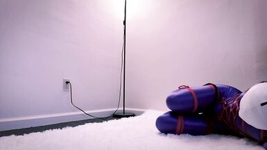 Selfbondage in purple bodysuit (part 2) - 5 image