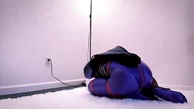 Selfbondage in purple bodysuit (part 2) - 6 image
