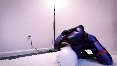 Selfbondage in purple bodysuit (part 2) - 9 image