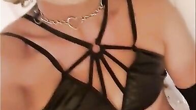 The Little Sissy jerked off and cum on her fav outfits - 10 image