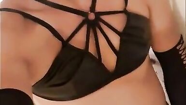 The Little Sissy jerked off and cum on her fav outfits