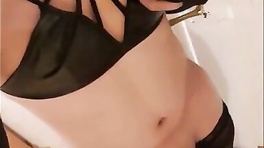 The Little Sissy jerked off and cum on her fav outfits - 6 image