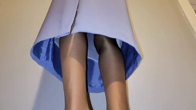 Long office skirt with slip - 10 image