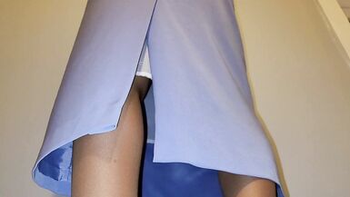 Long office skirt with slip - 13 image
