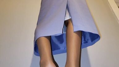 Long office skirt with slip - 4 image