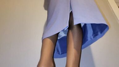 Long office skirt with slip - 6 image
