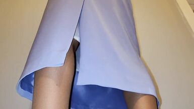 Long office skirt with slip - 7 image