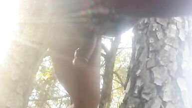 Forest dildo fucking outside cd sissy boi pussy - 4 image