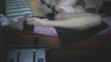 BG Anal pegging with buttplug and beads - 9 image