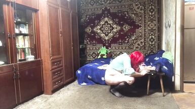 Redhead slut anal dildo fuck - 4 image