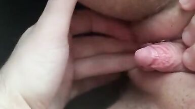 Ftm trans fucks his pussy and orgasms from vibrator