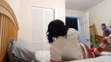 Two crossdressers sucking each other and teasing - 2 image