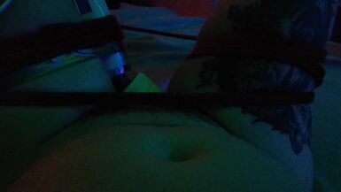 Bound post op trans girl tied to vibrator - 2 image
