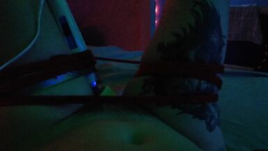 Bound post op trans girl tied to vibrator - 3 image