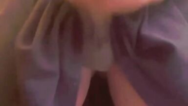 Sexy Blonde TGirl Bust Thick Load in your Face - 5 image